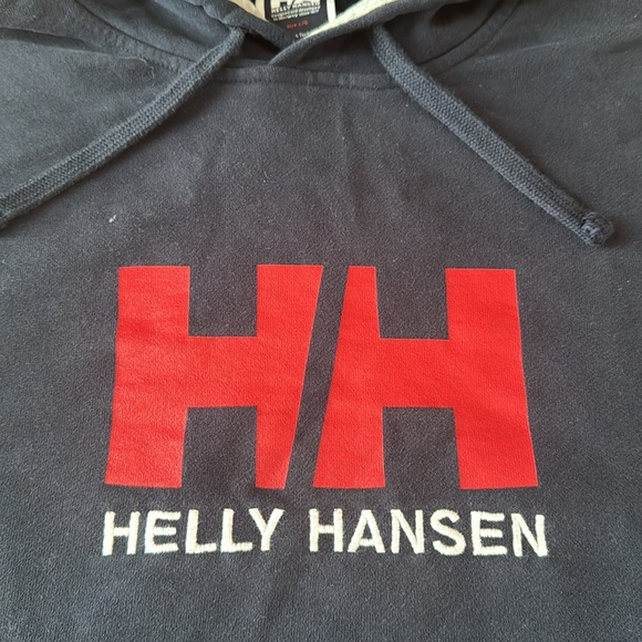 Helly Hansen Dark Blue Hoodie with Red Accents Size Large - Picture 2 of 4